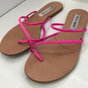 Steve Madden Wise Leather Strappy Slide Sandals